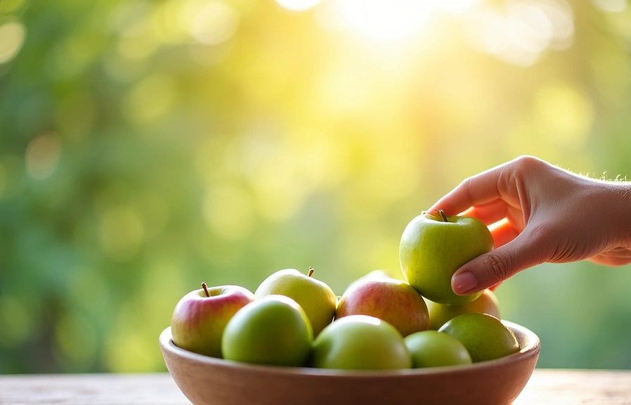 Inspiring image of a person making a healthy choice